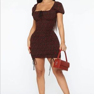 Mini floral print dress